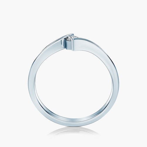 Pierścionek zaręczynowy SAVICKI: białe złoto, diament